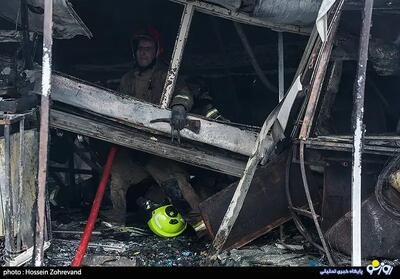  تصاویری از بازارچه جنتِ تهران پس از آتش‌سوزی امروز