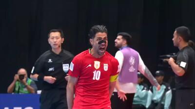 گل سوم ایران به عراق (طیبی)