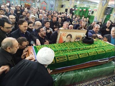  وداع مردم ورامین با پیکر ابوالشهید آیت‌الله سید مرتضی محمودی گلپایگانی
