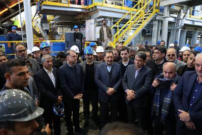  کارخانه تولید مفتول مسی سرچشمه با حضور وزیر صمت افتتاح شد