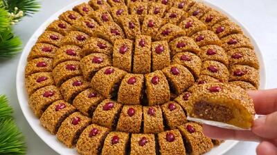  از باقلوا بهتره! با دو پیمانه آرد و دو پیمانه بادام زمینی، یه شیرینی خوشمزه در ۱۰ دقیقه