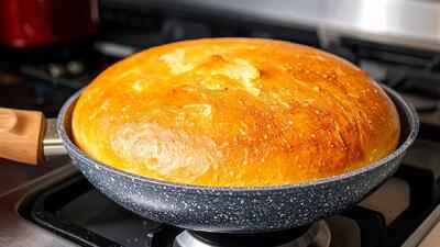  طرز تهیه نان صبحانه ۵ دقیقه ای در ماهیتابه / بدون نیاز به فر پخته میشه