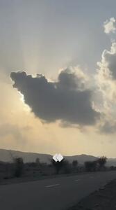  ابرها در آسمان هرمزگان به شکل نقشۀ ایران درآمدند + ویدیو