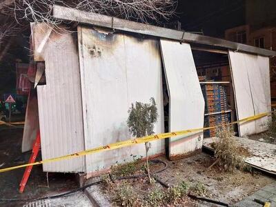  انفجار سیلندر گاز و حریق یک میوه فروشی در خیابان پیروزی