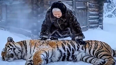  فیلم وفاداری باورنکردنی ببر به انسان