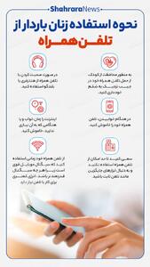 اینفوگرافی| نحوه استفاده زنان باردار از تلفن همراه