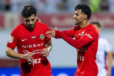  شباب الاهلی با گلزنی عزت اللهی الشارجه را درهم کوبید