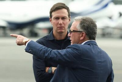  بازدید ویتکاف و کوشنر از ناو هواپیمابر آبراهام لینکلن + عکس