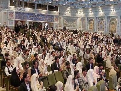  جشن ازدواج ۳۱۳ زوج در حرم رضوی
