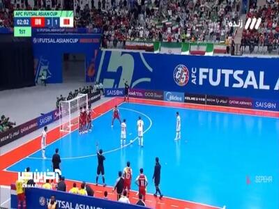  گل دوم فوتسال ایران به اندونزی توسط مهدی کریمی