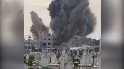  لحظه حمله هوایی سنگین اسرائیل به غزه
