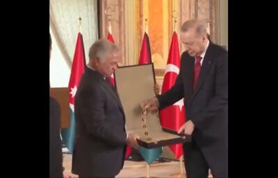  تصاویری از هدیه ویژه پادشاه اردن به اردوغان