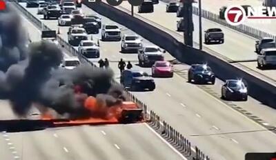  انفجار خودرو در یک بزرگراه در ایالت فلوریدا