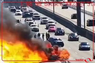  انفجار عجیب یک خودرو در بزرگراه ایالت فلوریدا