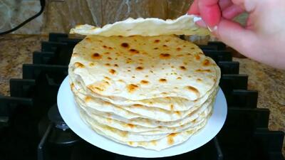  طرز تهیه نان لواش ۵ دقیقه ای در ماهیتابه / دیگر هرگز لواش نمی خرم