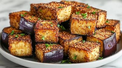  دیگه بادمجان سرخ نکن / طرز تهیه بادمجان مکعبی سوخاری