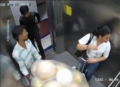  ویدیو| انفجار بادکنک‌های مهمانی در آسانسور همه را غافلگیر کرد