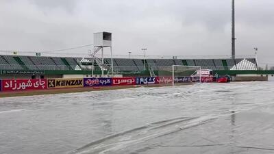  وضعیت استادیوم امام خمینی اراک پیش از بازی + ویدئو