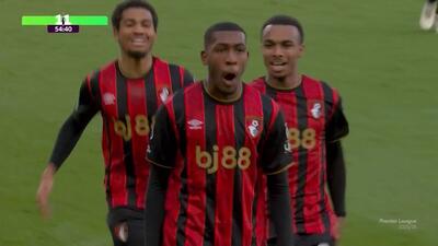  گل اول بورنموث به استون ویلا (رایان ویتور)