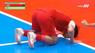  گل پنجم فوتسال اندونزی به ایران (هت تریک ایسرار)