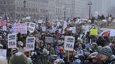  برگزاری تظاهرات در کلمبیا در اعتراض به دخالت آمریکا در ایران