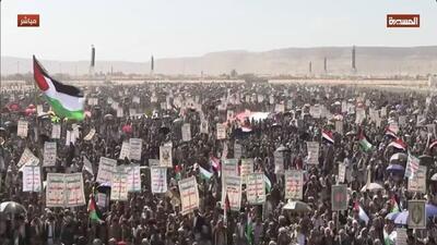  راهپیمایی یمنی‌ها در حمایت از فلسطین