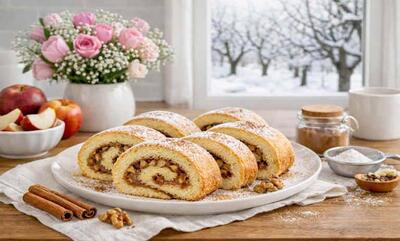  طرز تهیه رولت سیب و دارچین؛ دسر خوشمزه و ساده