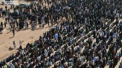  تصاویر تشییع جنازه عظیم پسر قذافی!