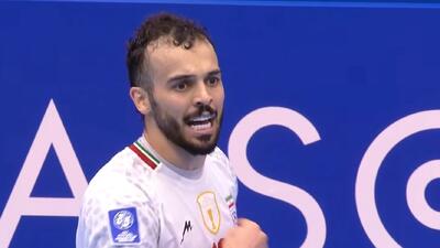 گل پنجم فوتسال ایران به اندونزی توسط احمدعباسی