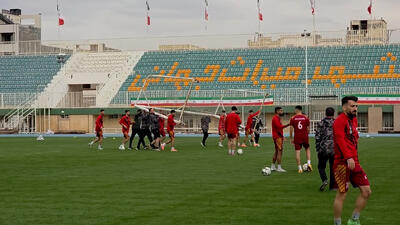  تمرین شاداب چادرملویی ها قبل از بازی با پیکان