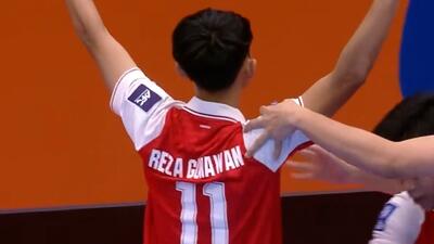  گل اول فوتسال اندونزی به ایران توسط گوناوان