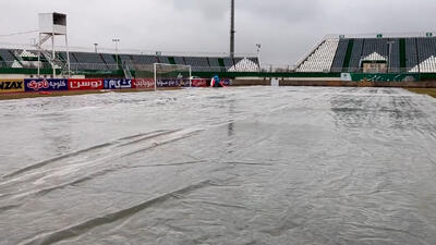  وضعیت استادیوم امام خمینی اراک پیش از بازی