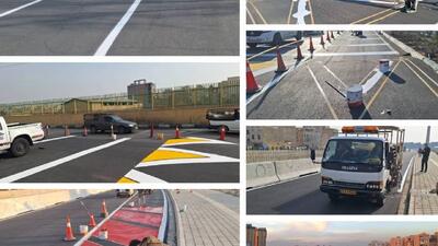  ارتقاء ایمنی شاهراه‌های ارتباطی با اجرای چهار کیلومتر خط کشی محوری