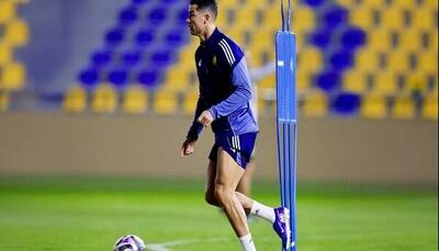  رونالدو در تمرین النصر؛ ممانعت CR۷ از حضور در زمین بازی