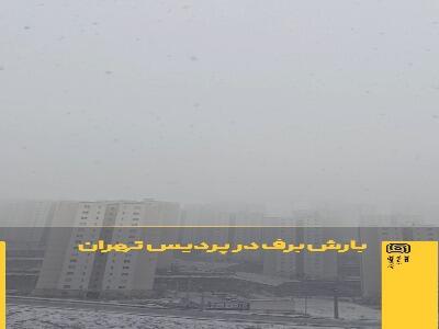 بارش برف در پردیس تهران