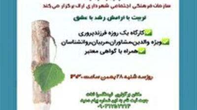  کارگاه رایگان فرزندپروری در اراک