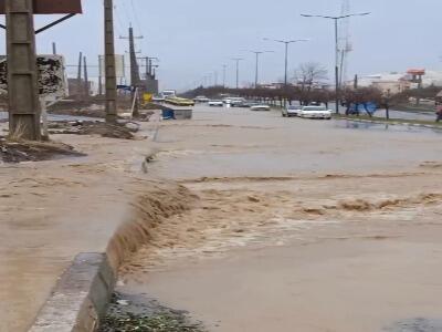  بارش سیل‌آسا در مریوان کردستان