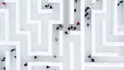  بزرگ‌ترین هزارتوی برفی اروپا