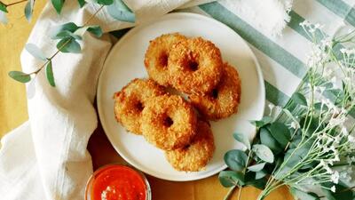  آموزش دونات سیب زمینی خانگی