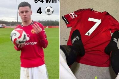  آتش‌‌بازی پسر وین رونی در تیم زیر ۱۶ سال منچستریونایتد