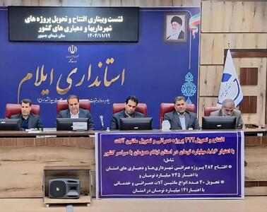  افتتاح وبیناری ۳۲۲ طرح شهرداری‌ها و دهیاری‌های ایلام