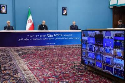  افتتاح همزمان ۱۵ هزار و ۹۹۷ طرح شهرداری‌ها و دهیاری‌ها با حضور رئیس‌جمهور