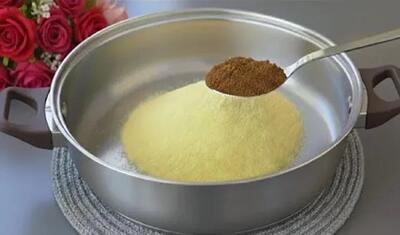  فقط سمولینا و آب، در ۵ دقیقه. بدون فر یا تخم مرغ و قالب. هر روز درستش می کنی