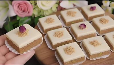 فقط آرد، شیر و شکر / طرز تهیه دسر ۵ دقیقه ای . بدون فر و بدون تخم مرغ.