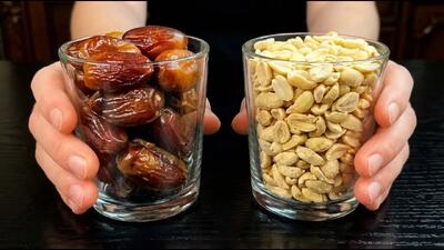  طرز تهیه دسر فوری خرما و بادام زمینی؛ بدون فر و فقط در ۵ دقیقه!