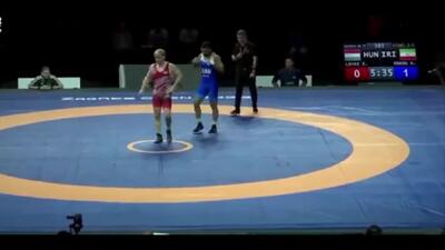  درخشش کشتی‌گیر ایرانی در فینال مسابقات کراوسی +ویدیو