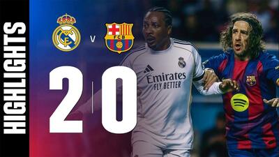  خلاصه بازی اسطورهای رئال مادرید 2-0 بارسلونا