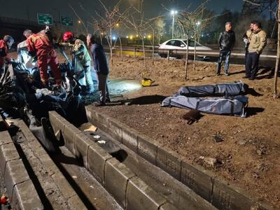  تصادف در بزرگراه رستگاری مقدم با 2 فوتی + عکس ها