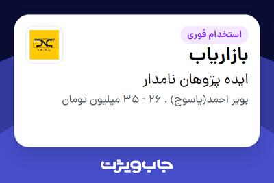  استخدام بازاریاب - آقا در ایده پژوهان نامدار