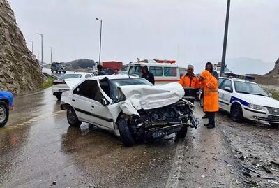  برخورد کشنده ولوو با نیوجرسی‌ها در آزادراه قزوین–رشت